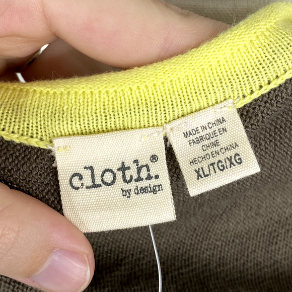 NWT Cloth by Design Oversized Tie Top XL - Picture 3 of 6